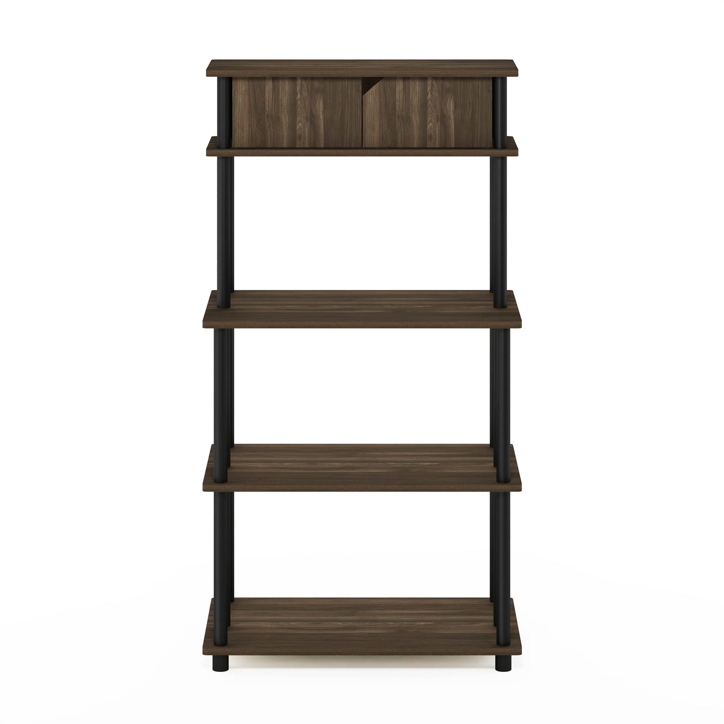 Furinno TURN-N-TUBE Printer Stand with Storage, 5-Tier Large Printer Stand, Standing Printer Table with Top Cabinet, for CPU, Office Supplies
