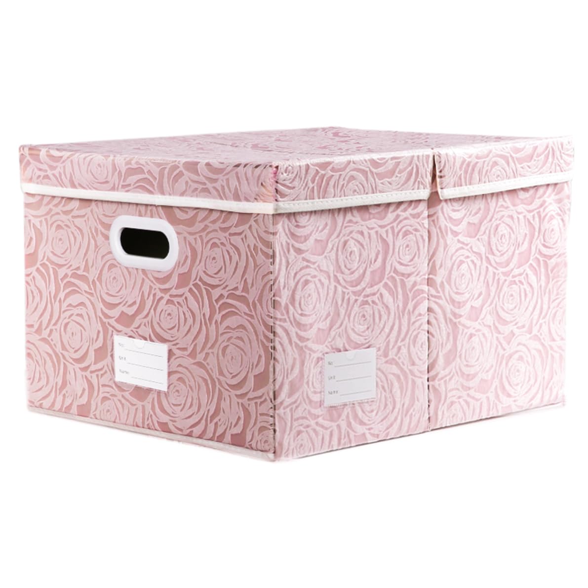 Prandom Storage Boxes with Lids Large.Rose Pattern Fabric Decorative Storage Box, Really Useful Box,Clothing Storage,Cubes