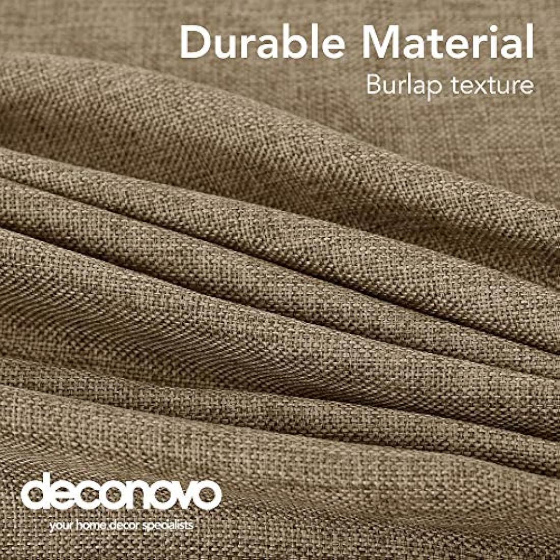 Deconovo Tablecloth Wipeable Solid Rectangle Faux Linen Table Cover for Painting 51x63in(130x160cm) Taupe