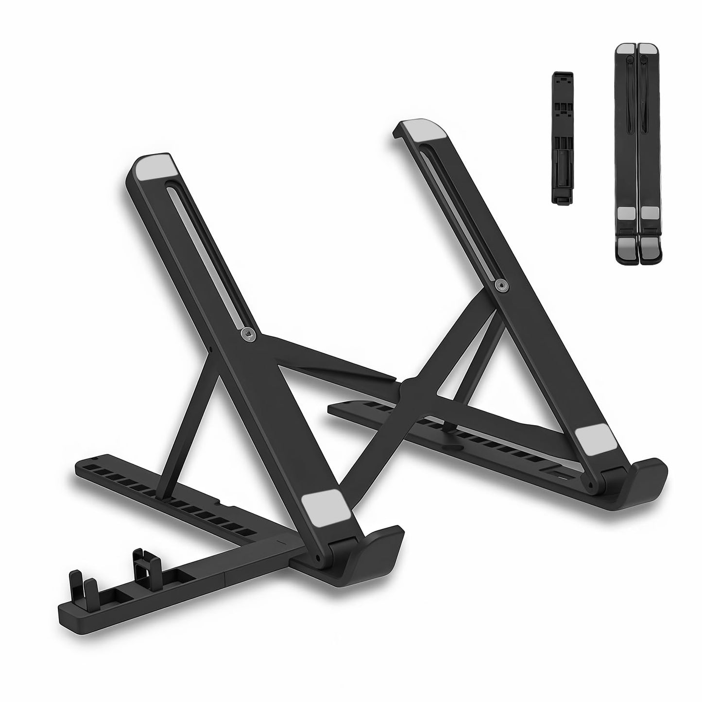CHUNGG Adjustable Laptop Stand for Desk, Phone Holder, Foldable Portable Laptop Riser Holder Accessories