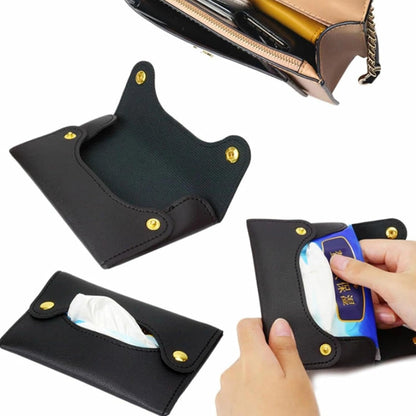 2Pcs Tissue Holder - Tissues Holder | Travel Pouch for Tissue | Pocket Papers Towel | Tissue Bag Holder | Paper Towel Pu Leather Case