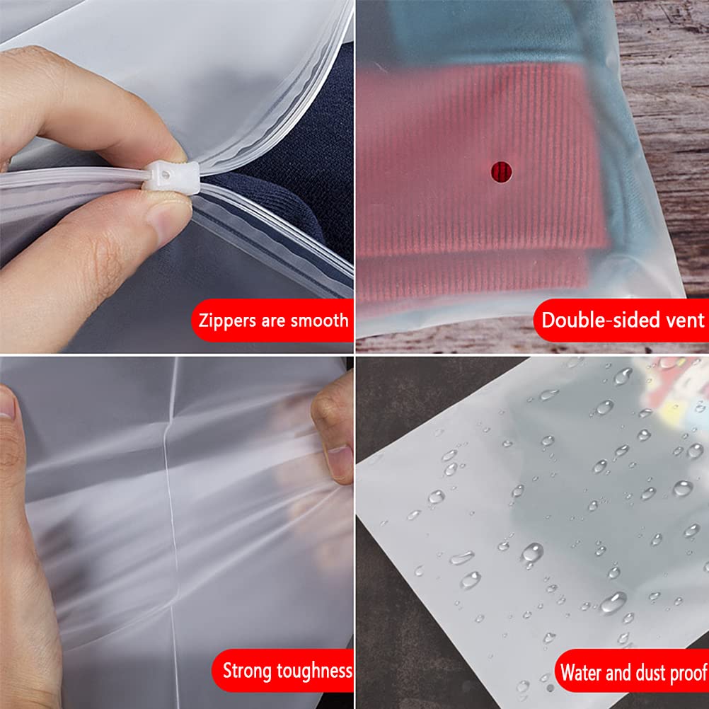 20 Pcs Zip Lock Bags, Travel Storage Clothes Bag, Reusable Hospital Bags