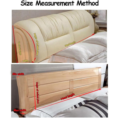 Bed Headboard Cover Waterproof Pu leather All-inclusive Elastic Headboard Protection Cover for King Double full Headboard Protector (Coffee, 150cm / for 140-160cm headboard)