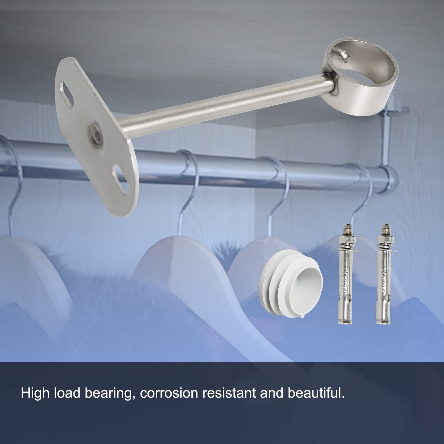 Aopin 2Pcs Ceiling Mount Bracket pipe hole diameter 32 mm(1-1/4"), length 250mm, suitable for ceiling or wall mounting