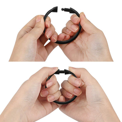 Shower Curtain Rings Plastic Curtain O Rings Hook Hanger Bath Drape Loop Clip Glide 12 Pack O Rings Black