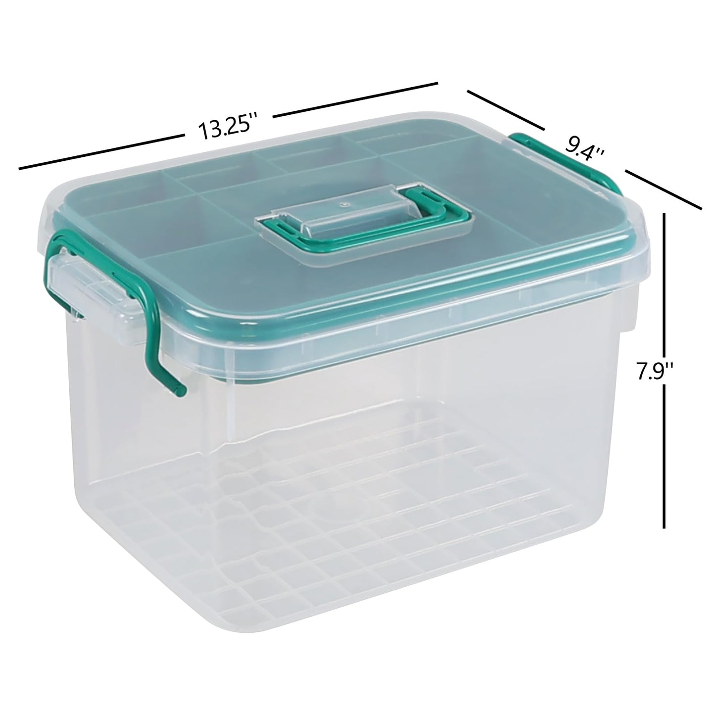 Afromy Portable Medicine Cabinet with Plastic Handle, Multipurpose Medical Box, Empty First Aid Kit for Home