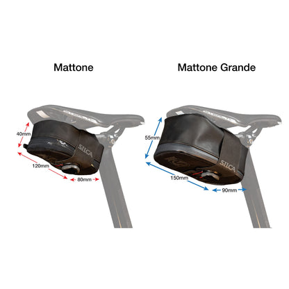 SILCA MATTONE | Bike Bag w/BOA Closure System | Waterproof YKK Zipper Storage | Bike Saddle Bag | Road Bike Bag | Small Bike Pouch | Bike Bags Under