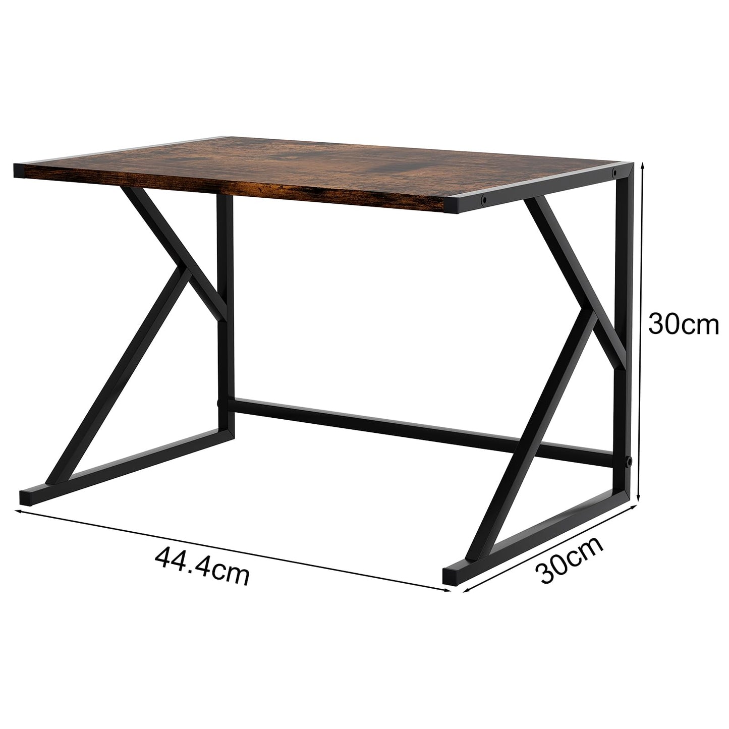 EasyPAG Metal Wood Desktop Printer Stand,Office Storage Shelves for Printer & Fax,Desk Organiser for Home,Brown