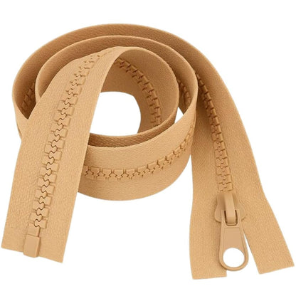 24" 61cm Beige Chunky Zip - Heavy-Duty Open-Ended Separating