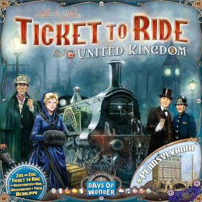 Days of Wonder | Ticket to Ride United Kingdom | Board Game Expansion Only | Ages 8+ | 2-5 Players | 30-60 Minute Playing time