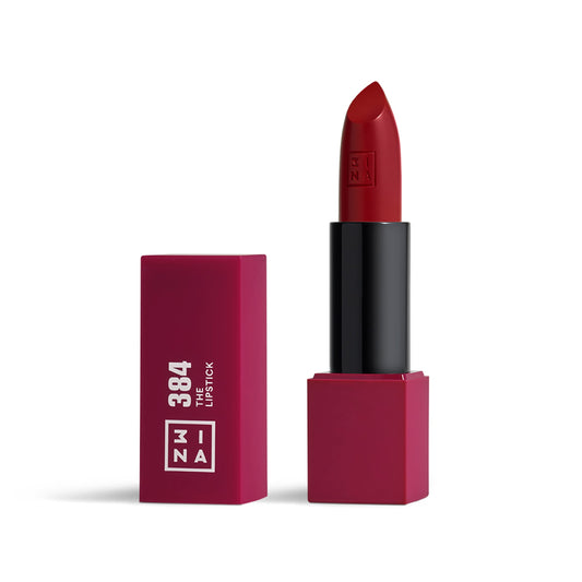 3INA MAKEUP - Vegan - The Lipstick 384 - Wine - Highly Pigmented Shades - Moisturizing Creamy Texture - Smooth Formula - Intense Color - Shiny Satin