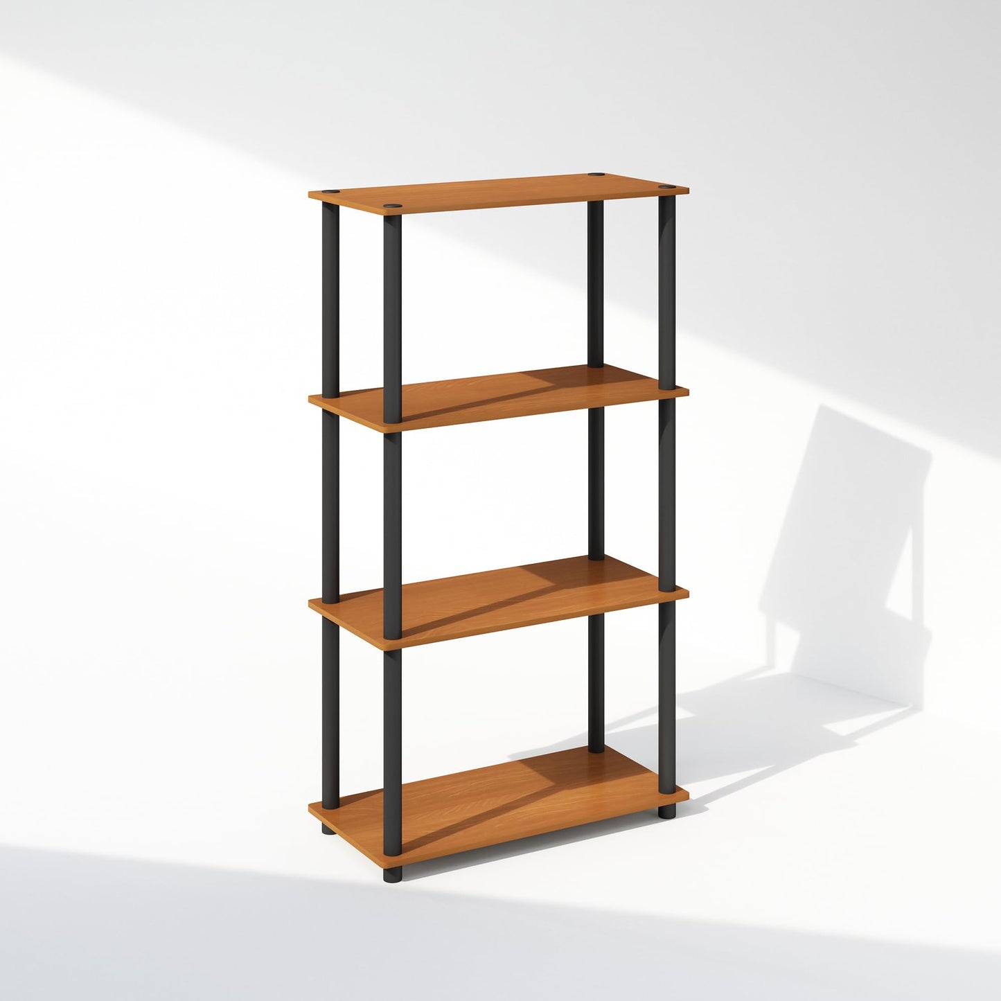 Furinno TURN-N-TUBE Book Shelf, 4-Tier Bookshelf, Bookcase with Multipurpose Compact Display Rack, 29.5 x 59.9 x 109.7 cm, for Living Room, Bedroom