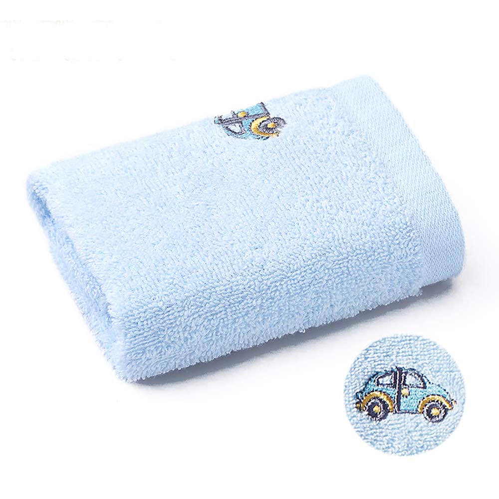 Nanxson Washcloth Towels Set 4 Pack Cotton Fingertip Towel Hand Bath Towel Baby Wash Face Cloths MJ0004 (4 pieces set (30 x 30 cm), blue)
