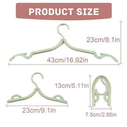 Uwiyo Travel Hangers, 20 Pcs Folding Clothes Hangers Portable Plastic Clothes Coats Hangers for Home Travel Holiday Camping Outdoor Camping
