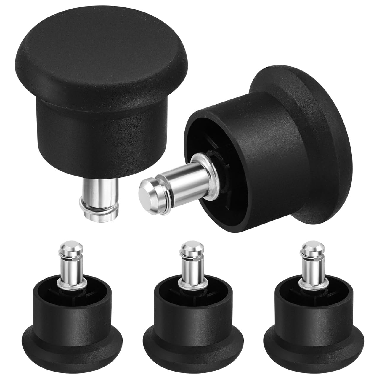 Sewroro 5 Pack Office Chair Glide Castors Replacement Furniture Floor Gliders Swivel Chair No Wheels for Hard Tile & Laminate Floors Universal Fit