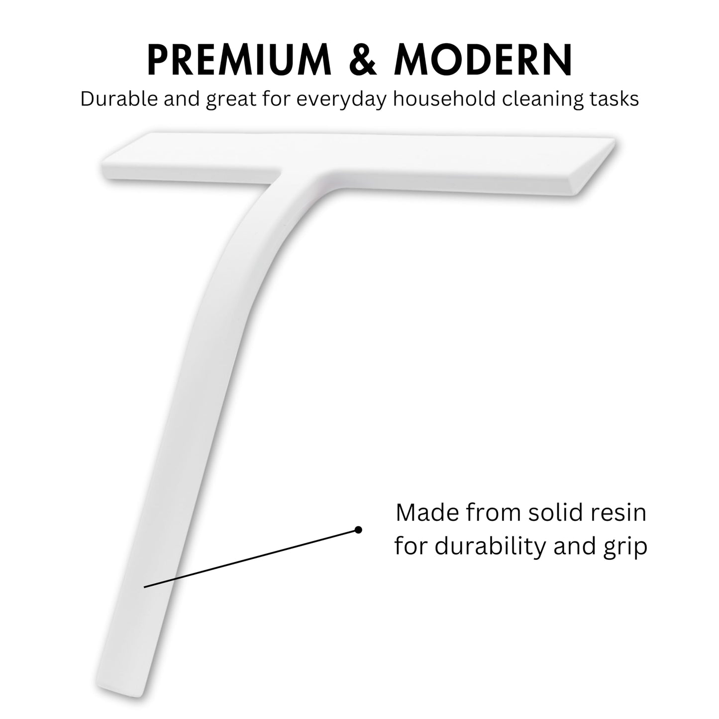 Yew Design 23 cm Squeegee Set with Over Wall Hanger, Suction Cup, and Hook, Glass Cleaning Squeegee for Shower Doors, Windows, Glass Doors, Bathrooms