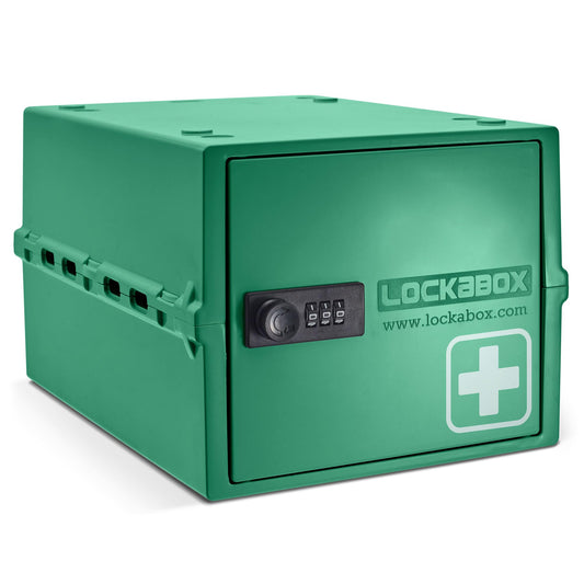 Lockabox One Medi Green | Premium Lockable Medicine Box | 10 Litre Lightweight & Hygienic Medicine Lock Box | BPA-Safe