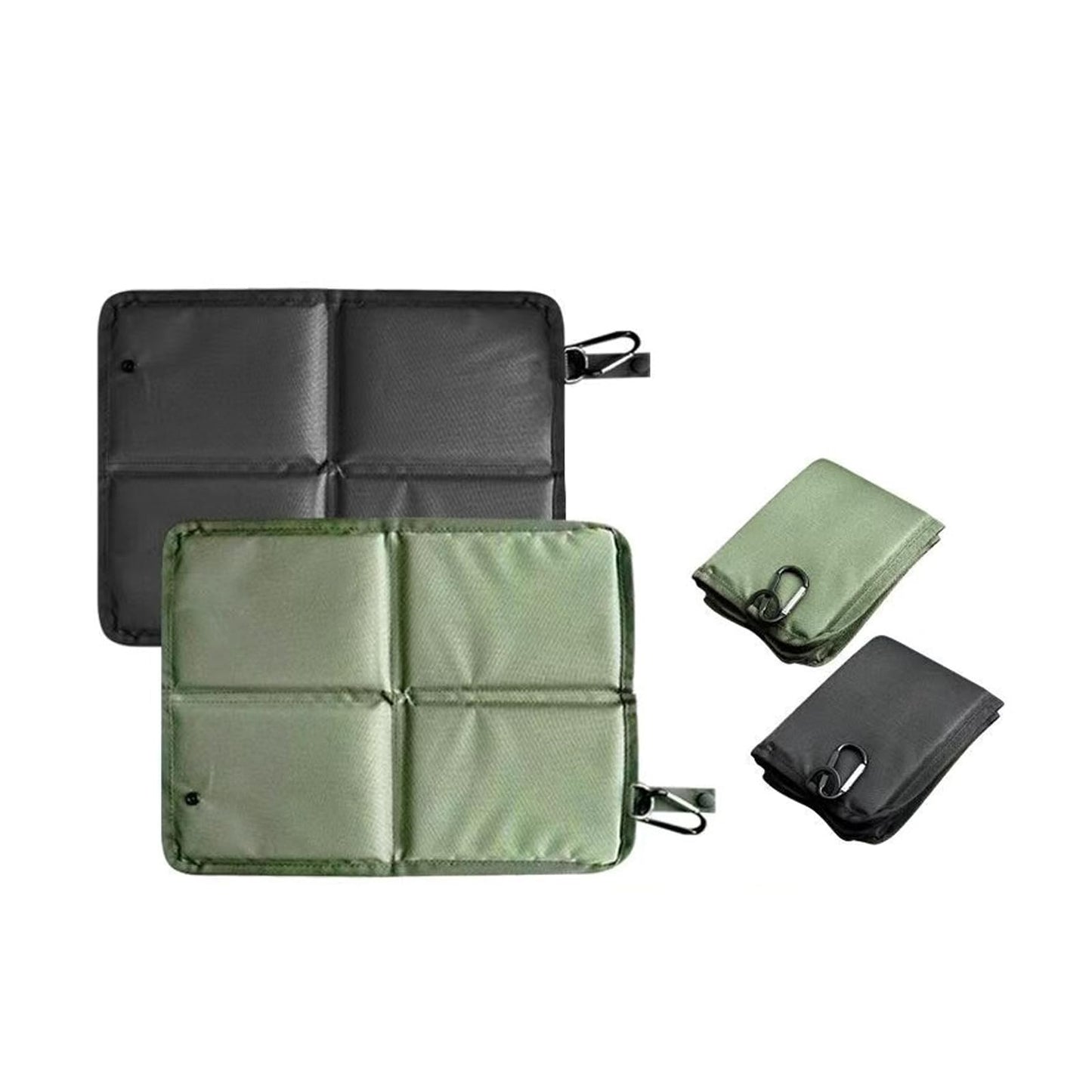 Zirax 2 Pack Folding Seat Mat, Waterproof Hiking Seat Pad with Carabiner, Portable Foam Sit Mat for Walkers, Insulated Sitting Mat for Camping