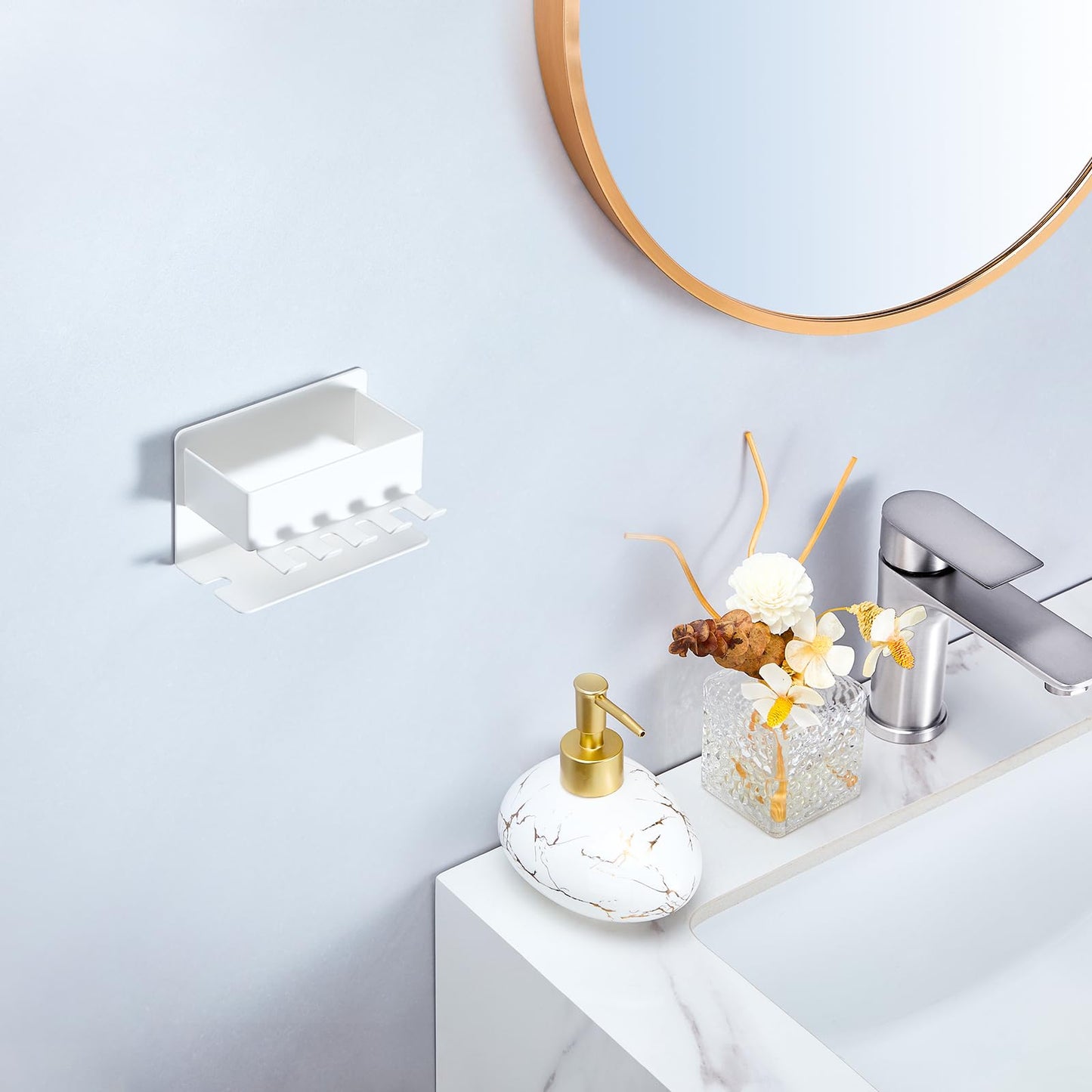 WAYASI Electric Toothbrush Head Holder, Electric Toothbrush Holder, Adhesive Toothbrush Holder Wall Mounted Non Screw, Tooth Brush Head Holder