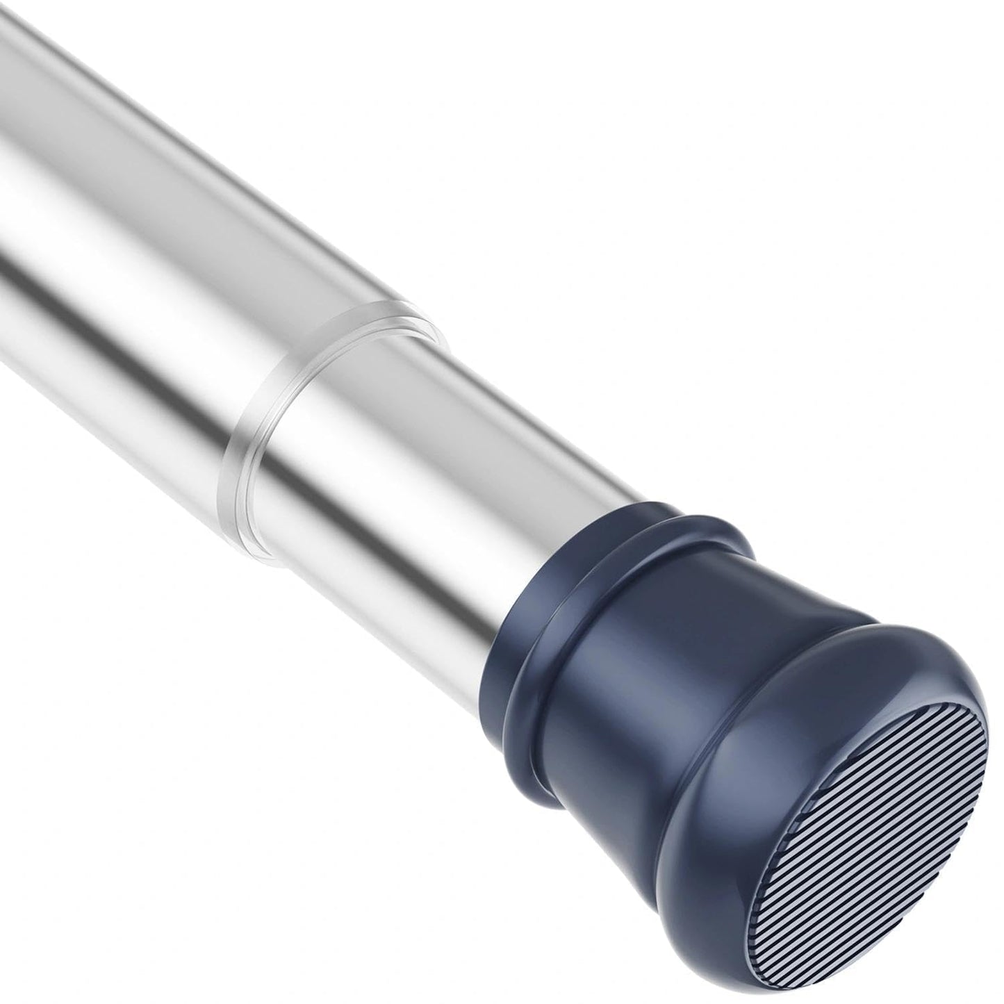 Shower Curtain Pole Extendable No Drill Curtain Poles Silver Curtain Rods Extendable Tension Pole For Windows,Bathroom,Wardrobe,Kitchen Closet Door