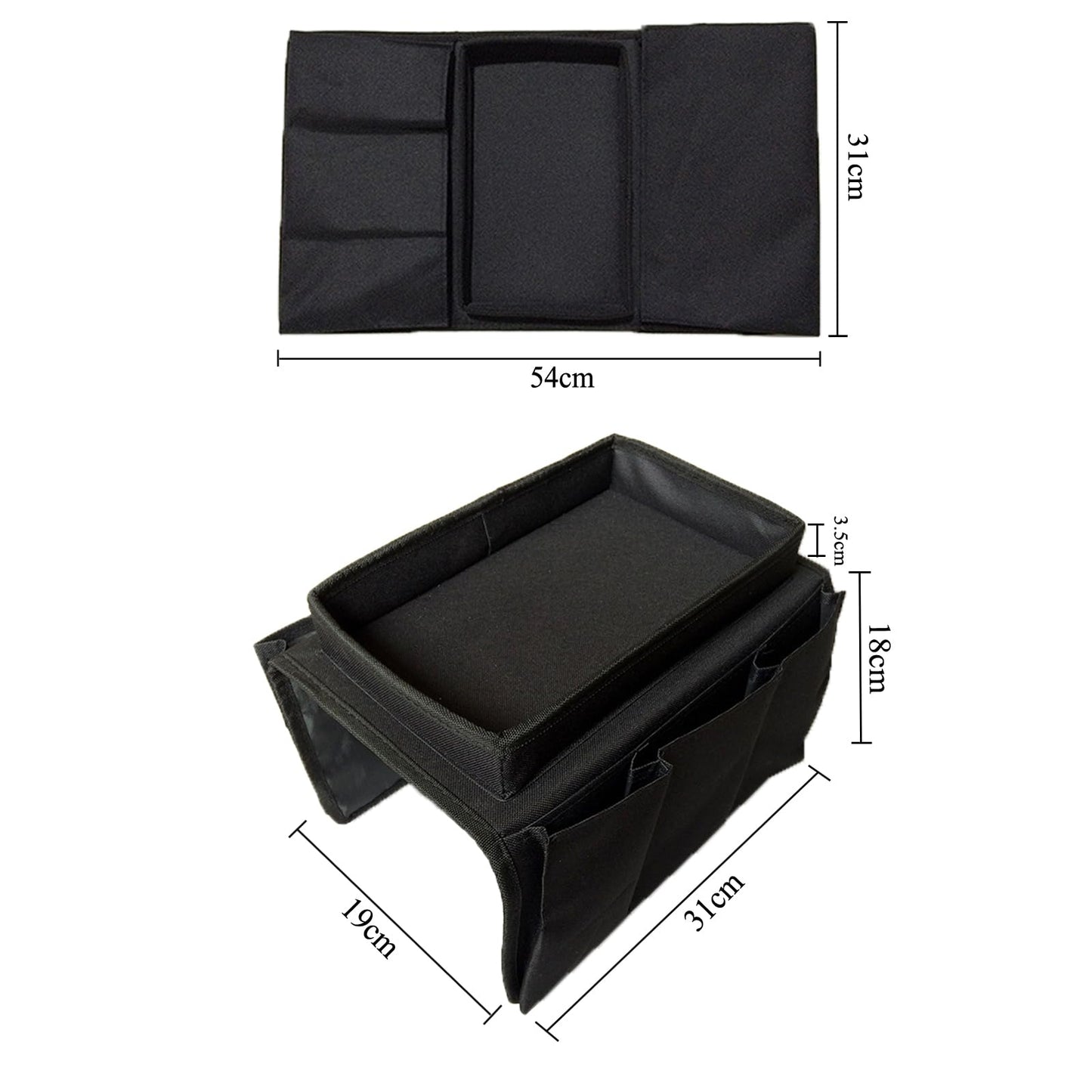 Ccomage Sofa Armrest Bag with 6 Pockets Living Room Couch Hanging Storage Bag Space Saving Chair Tray Sofa Organizer Removable Couch Caddy Pocket for