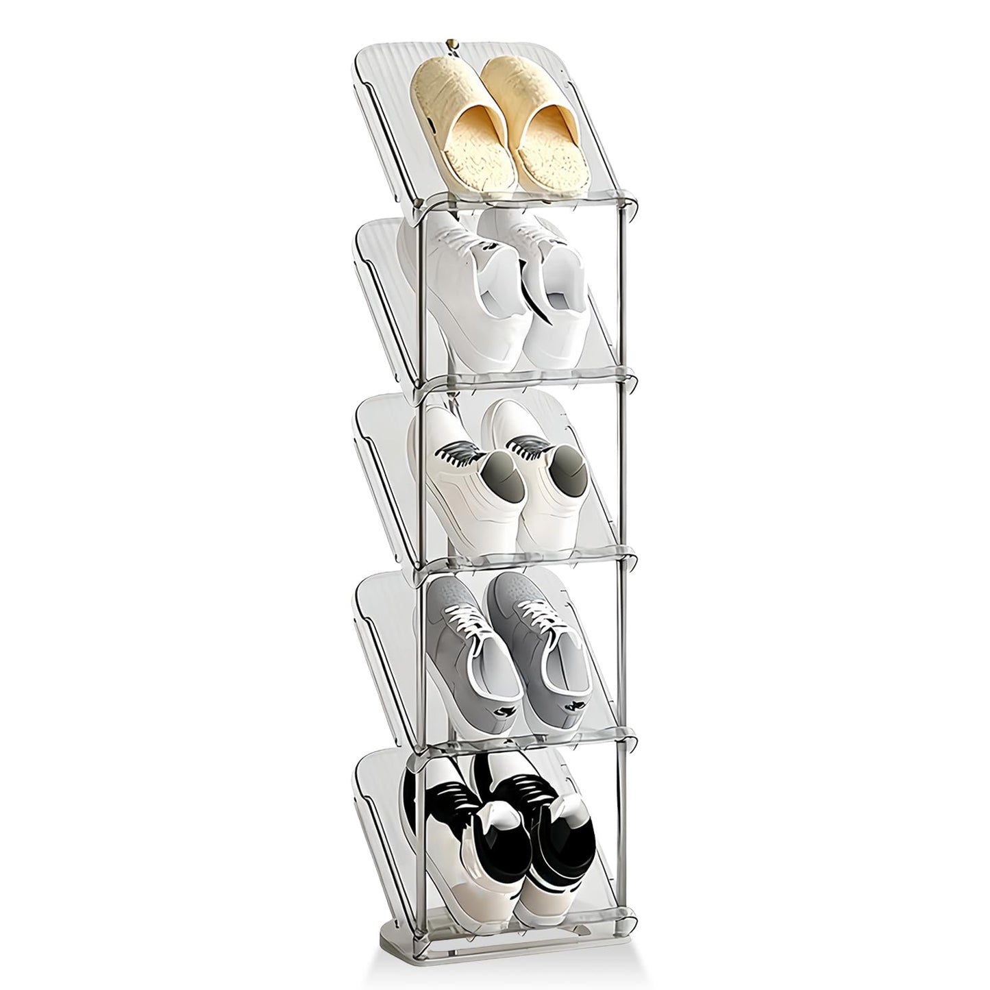 Narrowt Shoe Rack, Slim Shoe Storage Cabinet, Small Corners and Nooks