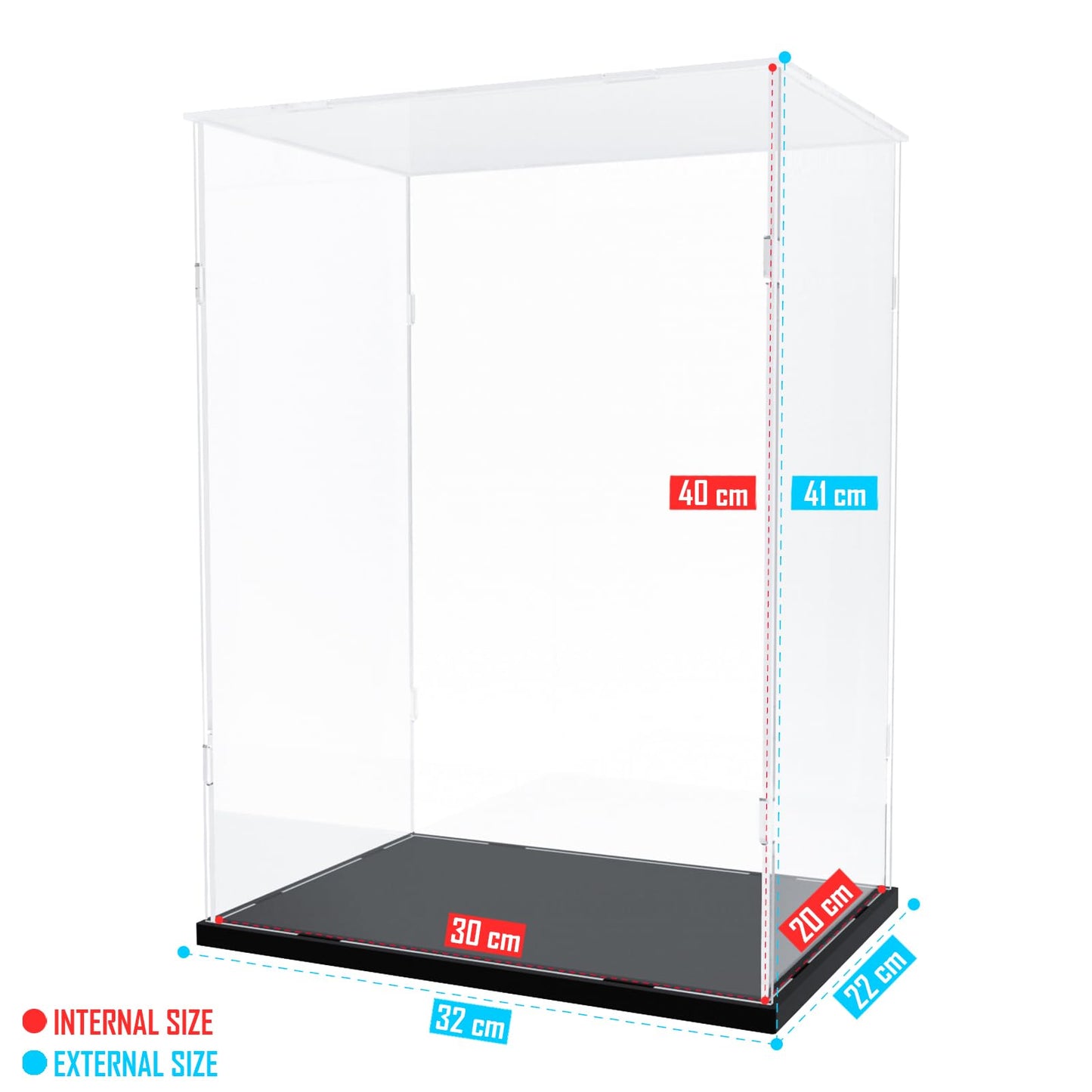 Nynelly Acrylic Display Case for Lego Optimus Prime 10302 for Lego C3PO 75398 Models Figures - Assemble Dustproof Thickened Clear Display Box Cabinet