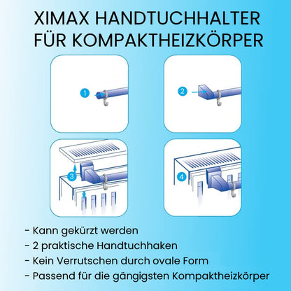 Ximax 302 800 mm Towel Rail for Double Panel Radiator - White