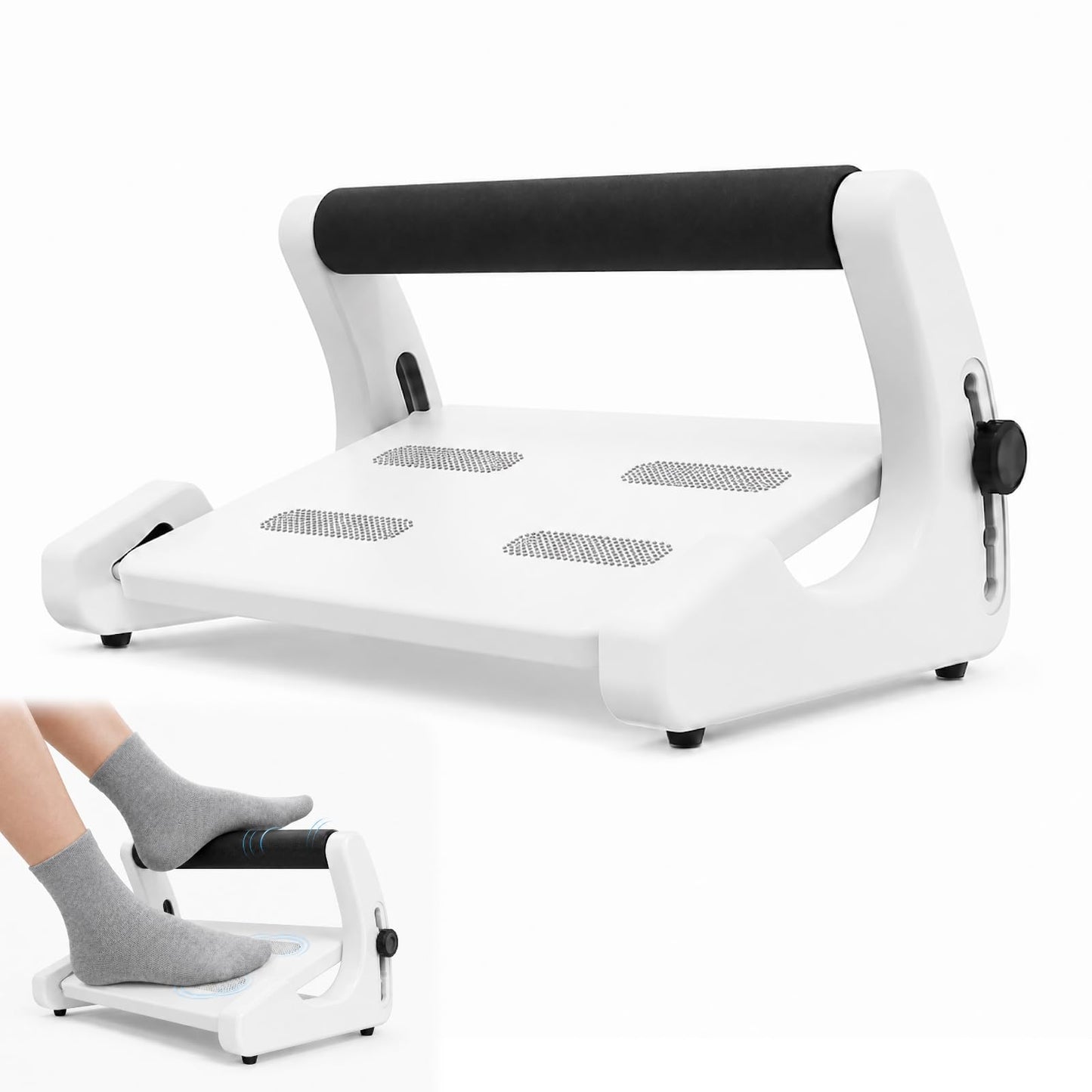 Ecloom Non-Slip Desk Foot Rest 2 Massage Modes Foot Roller Textured Surface