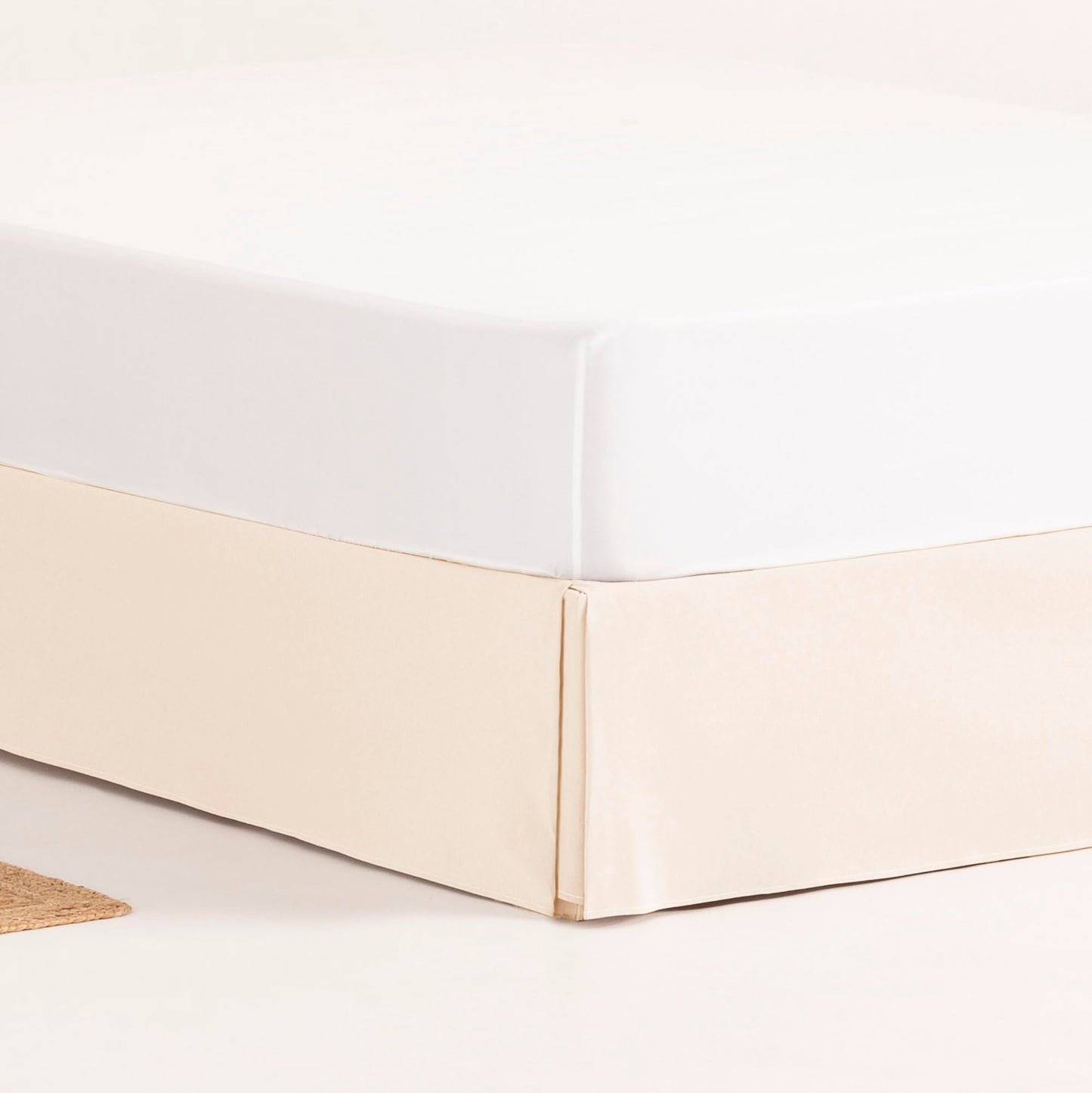Box Spring Bed Cover 200 x 190/200 cm, Bed Base, 200 cm, Natural Colour