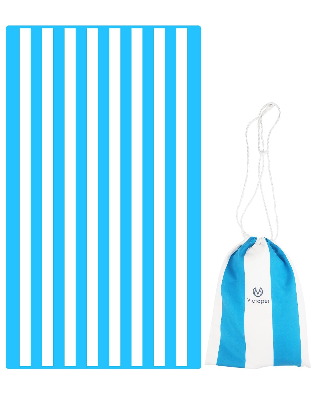 Victoper Microfiber Beach Towel Quick Drying Sand Free Soft Compact Lightweight Beach Towels for Adults Ideal for Swimming Beach Yoga Camping Sky