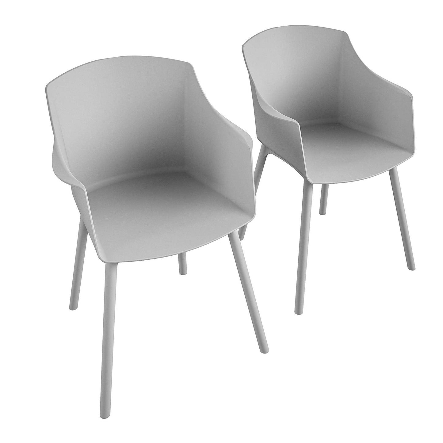 Dorel Home Camelo Collection Light Gray Dining Chairs, 2-Pack