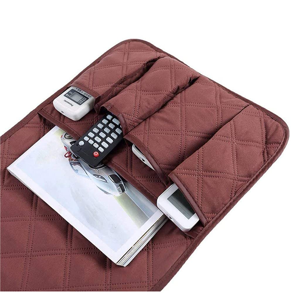 Bkrdty Armrest Storage Organizer Anti-Slip Sofa Couch Chair Armrest Organizer 90 * 33cm 5 pockets Couch Chair Organizer Holder for TV Remote Control