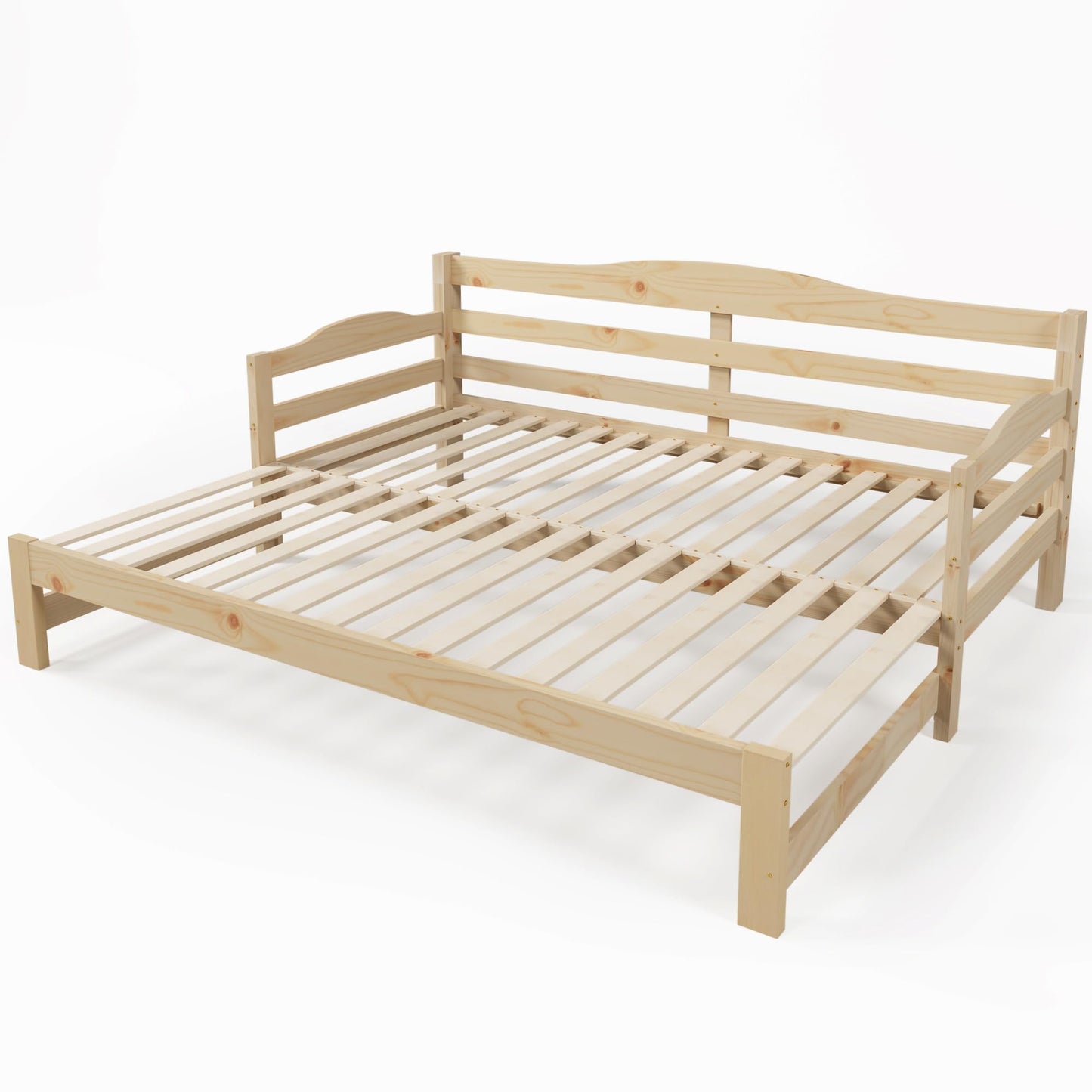 Merax Daybed,Cabin Bed,SIngle Guest Bed Sofa Bed,Versatile Daybed with Pull-Out Trundle - Perfect for Living Room and Bedroom