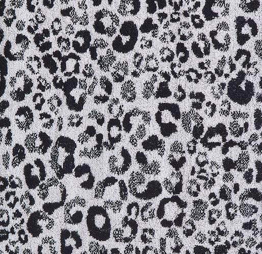 Fusion - Black Animal Print Bath Towel (70 x 130cm) - 100% Cotton - Cheetah/Leopard Paw Print - Safari Zoo Animal Towel