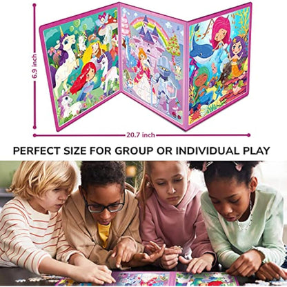 QUOKKA Magnetic Puzzles for 2 3 Year Olds - Travel Games for Kids Age 4 5 - Travel Toys for Toddlers on Plane Car Ride - 36 pc Jigsaw Princess Unicorn Games For 3 year olds - Plane Activities For Kids