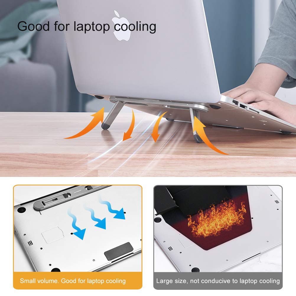 nediea Mini Laptop Stand for Desk, Keyboard Feet Riser, Laptop Cooling