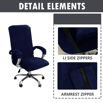 Bestenrose Velvet Office Chair Cover Stretch Computer Desk Armchair Covers