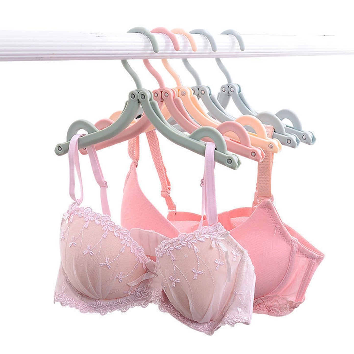 12pcs Folding Clothes Hangers, LOMYLM Travel Hangers Foldable