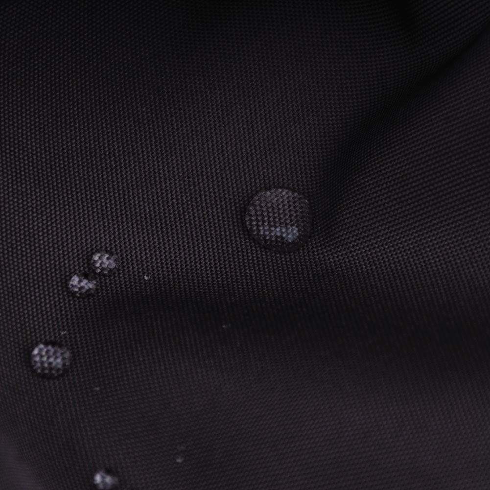 Homehold Waterproof Polyester Shower Curtain With Hooks, 180 x 180cm Black Bath Curtain