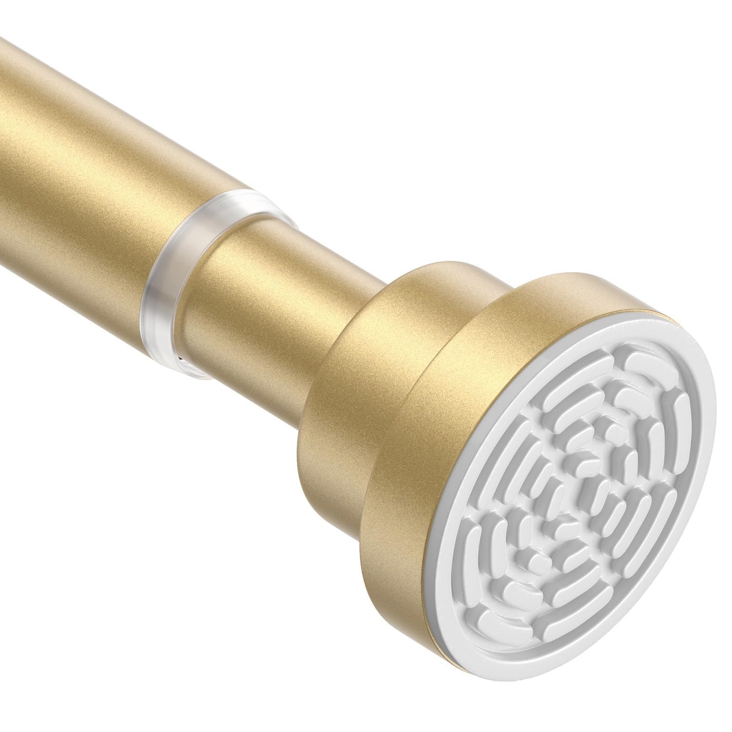 Shower Curtain Pole Extendable Curtain Poles 79-126 Cm Tension Rods For Curtains Extendable No Drill Shower Curtain Rail Non-Slip Gold Shower Pole