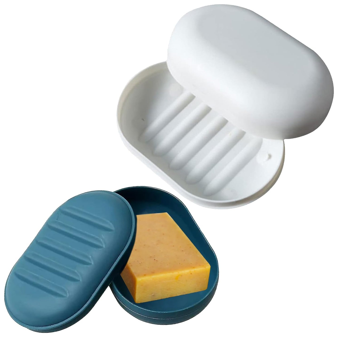 2Pcs Travel Soap Case Box – Leak-Proof Soap Dish with Lid for Shower, Gym, Camping, Hiking – Portable Soap Container for Bar Soaps