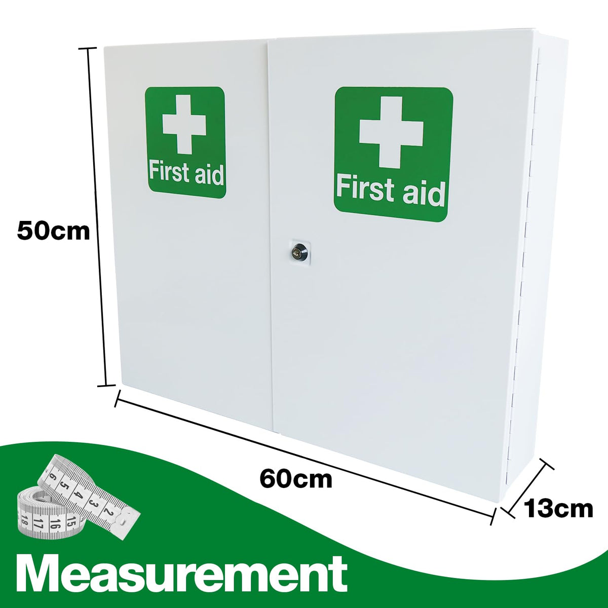 Safety First Aid Group Metal Cabinet, Empty - 60 x 50 x 12.5 cm