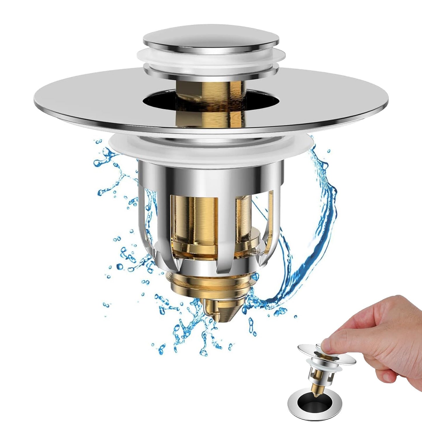 Basin Plug, Easy To Use Sink Plug Replacement, Good Sealing Performance Bullet style Sink Plug Replacement, Suitable For Kitchen And Bathroom, Bath