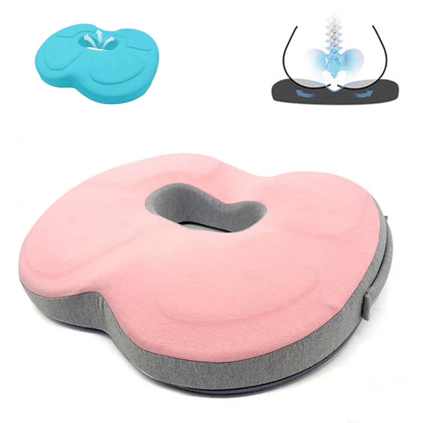 Auoketuo Anti Decubitus Chair Cushion - Orthopedic Donut Cushion for Effective Relief of Hemorrhoids, Prostate, Sciatica and Back Pain
