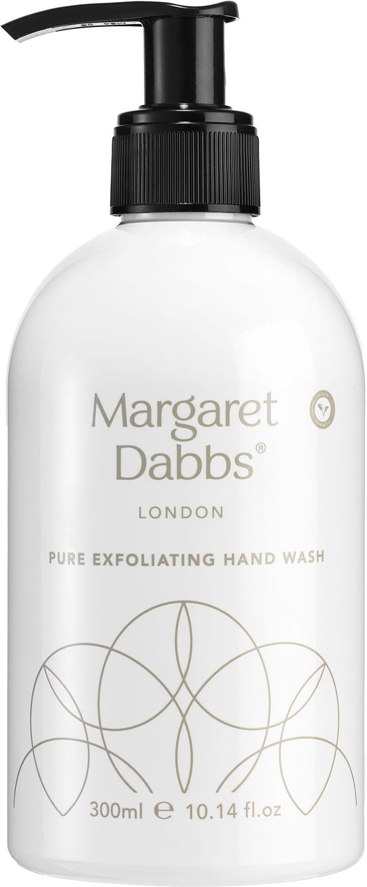 Margaret Dabbs PURE Exfoliating Hand Wash, Gentle Exfoliating Hand Cleanser with Natural Ingredients, Nourishing, Hydrating & Purifying Soap for Soft,