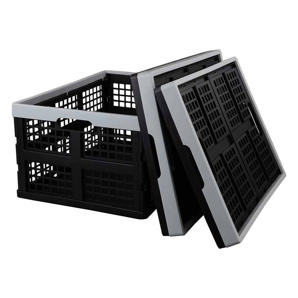 Gitany 3-Pack Collapsible Crates For Storage, Foldable Plastic Crate Basket