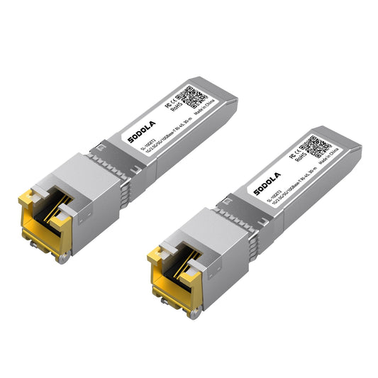 10GBase-T RJ45 SFP+ Module, SFP to RJ45, 10G SFP Copper Transceiver, Compatible with Ubiquiti UniFi, TP-Link, Mikrotik and Other Open