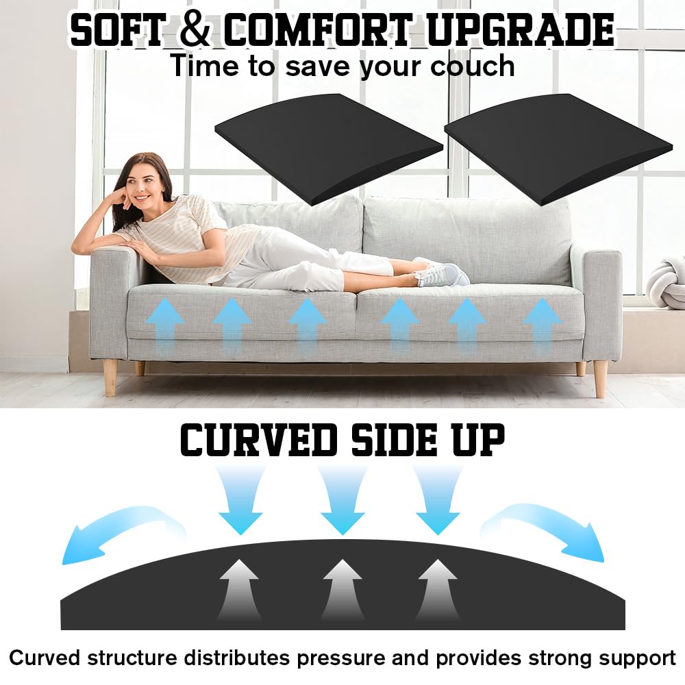 SKJJM 2 Pcs Sofa Cushion Support for Sagging Seat, 50 x 50cm High-Density Curve Couch Cushion Support, Furniture Seat Support, Sofa Support Boards