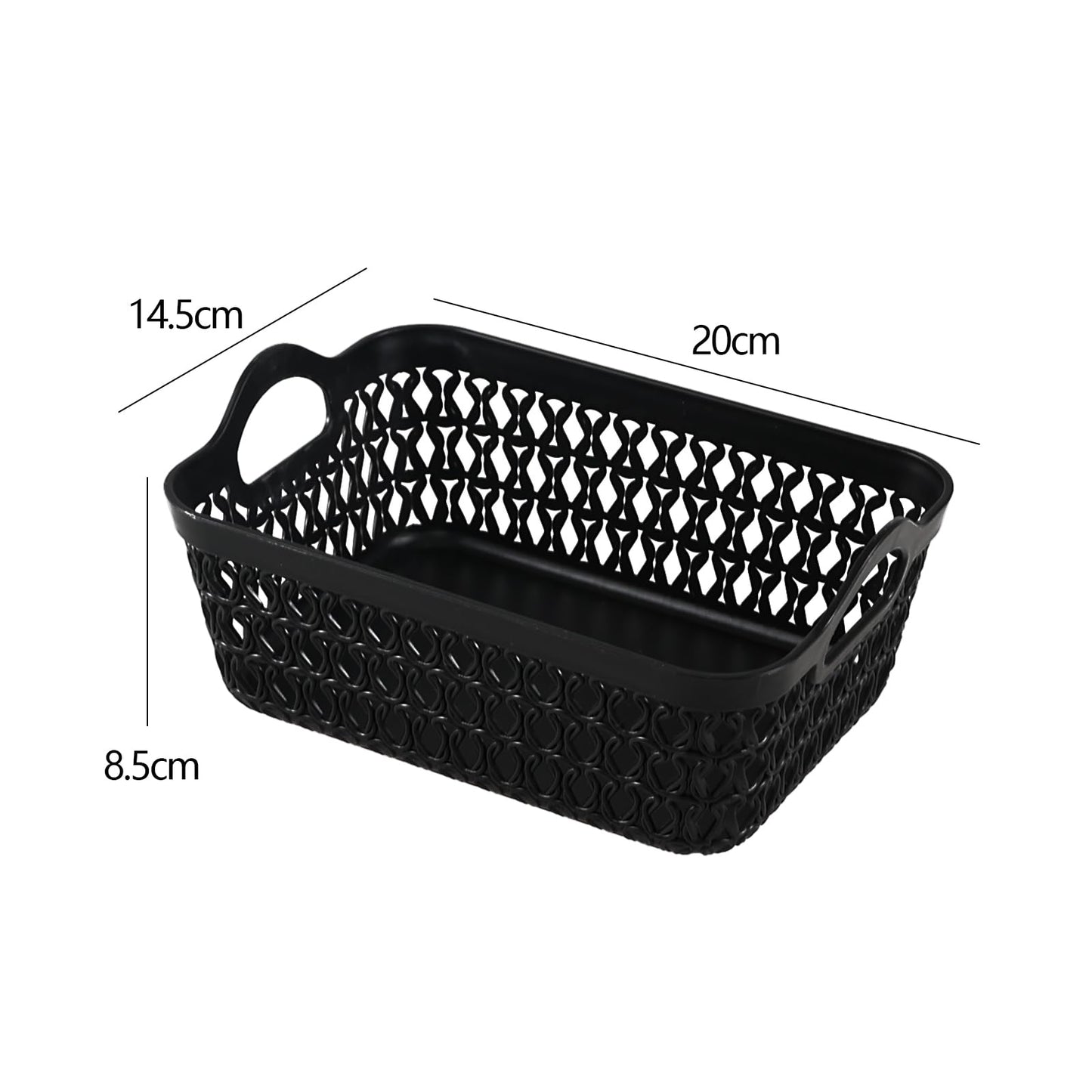 Julyeen 12 Packs Plastic Small Storage Basket Tray, Mini Baskets, 20 cm x 14.5 cm x 8.5 cm